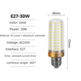 thumbnail image 2 of Bombilla LED regulable tipo maíz E27, tricolor, E14, 110 V, presión amplia, 265 grados, para proyectos domésticos, 2 of 5