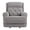 Gray, variant on Pemberly Row Transitional Fabric Swivel Glider and Rocker in Snow