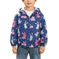 thumbnail image 2 of Edvintorg Kids Jackets Girls Long Sleeve Fall Winter Outdoor Casual Hoodies Windbreaker Children's Outerwear with Zipper 1-9 Years, 2 of 9