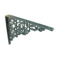 thumbnail image 5 of Renovators Supply Floating Shelf Brackets Pair 7" x 8-3/4" Black Aluminum Floral Design Brackets for Shelves w/Screws, 5 of 8