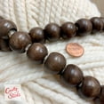thumbnail image 4 of 50 Pcs, 20mm Dark Wooden Beads Large Hole, Macrame Beads for 8mm Cord, Crafts, Farmhouse Décor Beads, Jewelry Making by CraftySticks (20mmBrown), 4 of 5