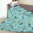 thumbnail image 6 of Honeii Hawaiian Style Print Fleece Blanket - Throw Blanket for Bed, Sofa, Couch, Camping, and Travel , Microplush Ultra Soft Warm Blanket-60"x50", 6 of 7