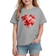 thumbnail image 1 of Blusas y camisas de manga corta con cuello redondo para niños y niñas, camisetas gráficas de manga corta, blusas con estampados bonitos para la temporada escolar., 1 of 8