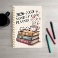 thumbnail image 6 of Ljkilskltr Lined Notebook-2026 2030 Monthly Planner Bound Agenda For Women 5 Year Calendar Planner With Monthly Tabs Reading Themed Cover Organizer For Scheduling & Goal Tracking, 6 of 7