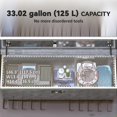 thumbnail image 3 of 48 Inch Aluminum Truck Bed Tool Box, 33 Gal Heavy Duty Diamond Plate Trailer Tongue Storage Box with Gas Struts and Lock, Silver Metal Organizer for RV, Truck or Garage, 3 of 7