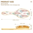 thumbnail image 3 of Wood Paddle Brush with Cushion & Round Hair Brush Pastel Colors Mermaid Detangling Brush for All Hair Types, 3 of 7