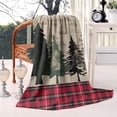 thumbnail image 2 of Red and Green Christmas Pattern Blanket,Comfortable Soft Lamb Wool Throw Blanket,All Season,Warm Lightweight Blankets for Sofa Bed Couch Living Room Chair,60"x80", 2 of 4