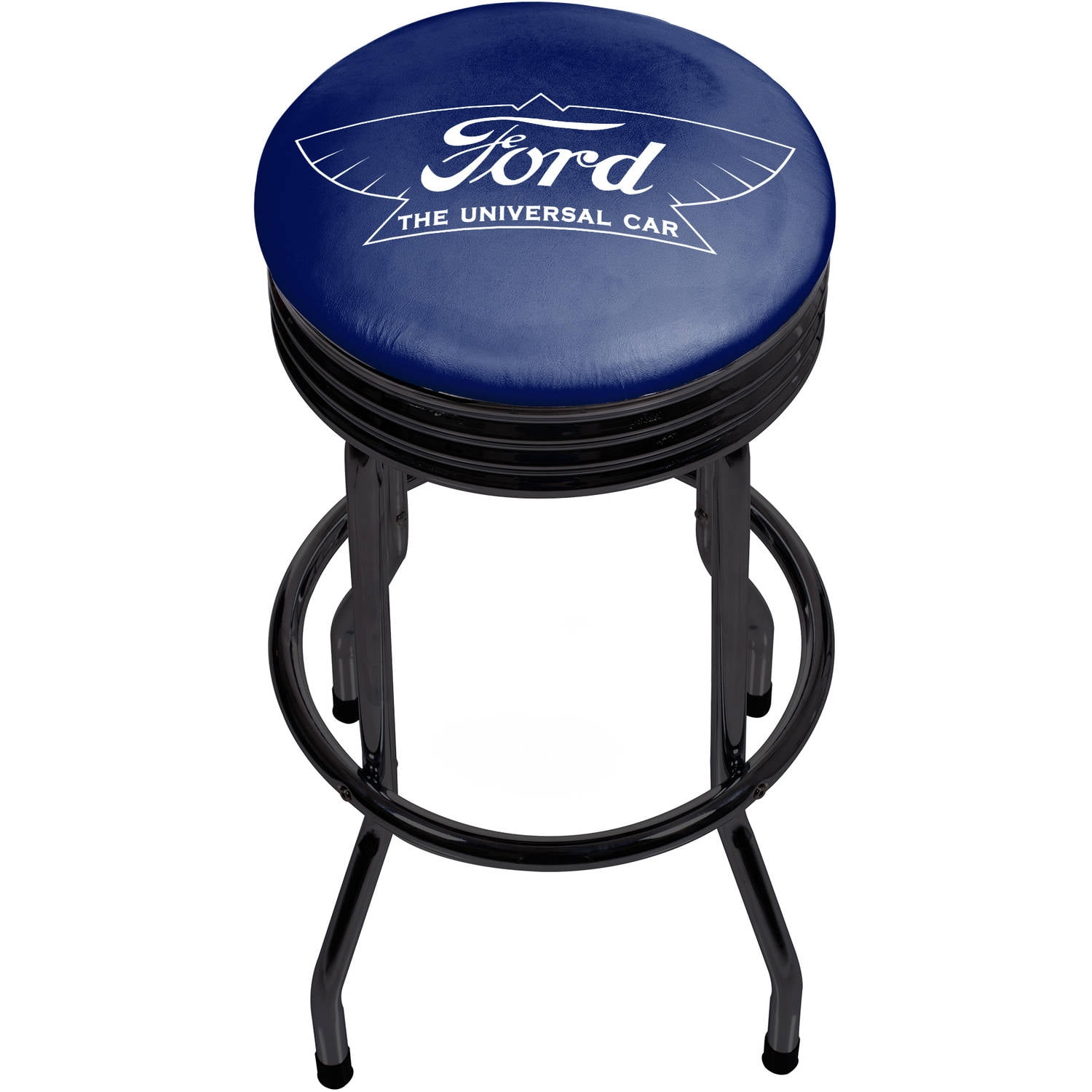 Ford Black Ribbed Bar Stool