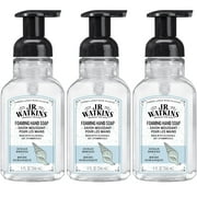 J.R. Watkins Foaming Hand Soap For Bathroom Or Kitchen, Scented, Usa Made And Cruelty Free, 9 Fl Oz, Ocean Breeze, 3 Pack.