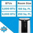 KingHome 6,000 BTU Portable Air Conditioner with Remote Control AC