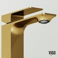 thumbnail image 3 of VIGO Dunn Single Handle Single-Hole Bathroom Faucet in Matte Brushed Gold, 3 of 13