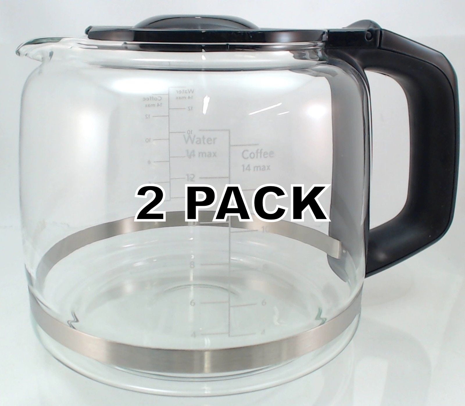 2 Pk, 14 cup Coffee Maker Glass Carafe for KitchenAid, KCM222 / 223