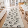 thumbnail image 3 of Hallway Runner Rug 2'x6', Farmhouse Dandelion Kitchen Runner Rugs Non-Slip Carpet Mats, Spring Modern Country Flower Black Beige Bedside Rugs Runners Washable Floor Carpet for Bathroom Laundry Room, 3 of 8