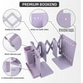 thumbnail image 5 of Adjustable Bookends, 19" Metal Book Ends for Heavy Books, Book Organizer for Office, Bookstore, Home, Purple, 5 of 8