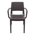 thumbnail image 3 of Compamia Capri Resin Patio Dining Arm Chair in Brown, 3 of 9