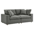 thumbnail image 1 of Modway Commix 2 Piece Down Filled Overstuffed Sectional Sofa Set in Gray, 1 of 10
