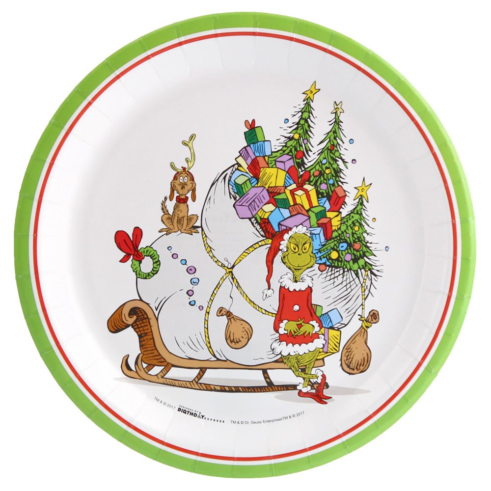 Dr. Seuss Grinch Dinner Plates (16 count)
