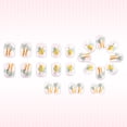 thumbnail image 4 of Yoyauz 24 Pieces Of Yellow Pressed Nails, Complete Set Of Short Square Spring And Summer Fake Nails With Hand-Painted Lemon Coconut Tree Pattern, Reusable For Women To Stick On Nails, 4 of 9