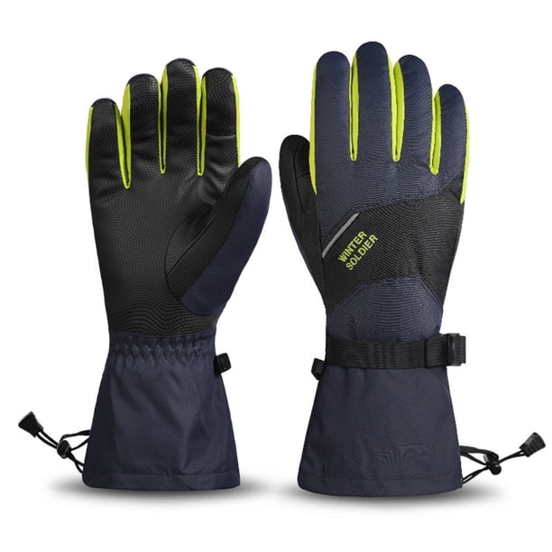 Eigraketly Guantes de invierno Dulce regalo Resiliencia Mitones para exteriores Suministros de ciclismo ajustables Equipo deportivo Ropa de ciclismo Ciclismo SK05/Azul-verde/L Eigraketly OD025879-24