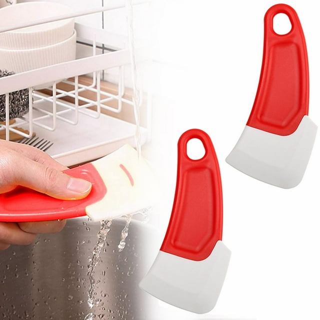 Small Spatula,Sour Dough Tools,Kitchen Food Grade Silicone Spatula 2024 New Reusable Silicone Pot Cleaning Spatula Silicone Pan Cleaning Scraper Upgrade Scratch Spatula Scraper Kitchen Tool