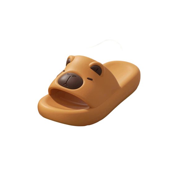 hoksml Kids Cute Bear Design Slide Sandals, Comfortable Thick Sole Non Slip Slippers for Boys and Girls Indoor Home and Bathroom Use