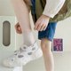 thumbnail image 5 of 1Pair Women Short Socks Autumn and Winter Warm Thickened Cotton Breathable Ankle Middle Tube Solid Color Harajuku Fashion Socks, 5 of 5