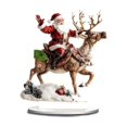 thumbnail image 2 of Kezqiaxn Christmas Decorations, Santa Claus and Reindeer Tabletop Ornament, Santa Figurine Acrylic Table Top Ornament Decoration for Kitchen Mantle Shelf Office Home Decor, 2 of 5