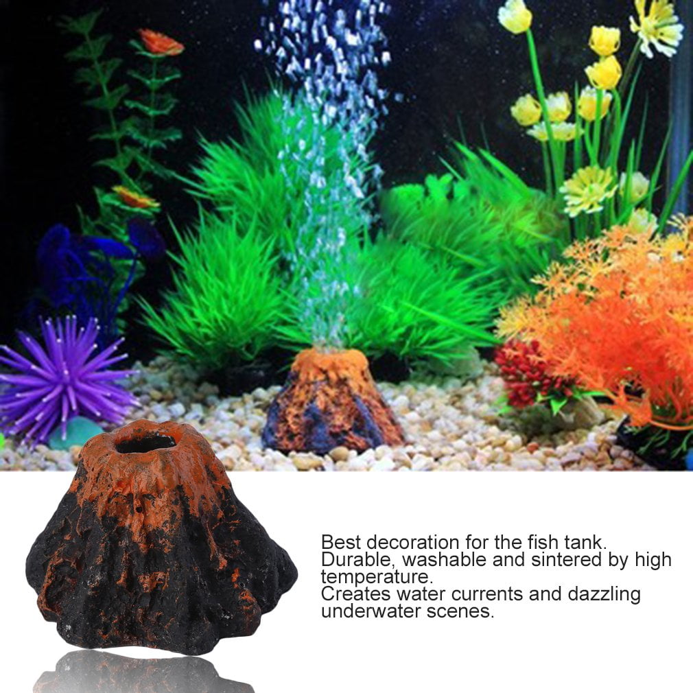 Beautiful Small Size Fish Tank Aquarium Decoration Rockery Volcano