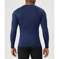thumbnail image 6 of Men's V Neck Compression Shirt Long Sleeve, Athletic Workout Shirts & Gym Undershirts, Active Sports Base Layer Top for Running, Fitness, Muscle Recovery & Cold Weather Navy S, 6 of 9
