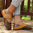 thumbnail image 6 of Wensltd Leather Shoes for Women Comfortable Business Office Dress Flat Shoes with Ankle Strap, 6 of 9