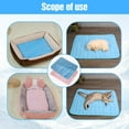 thumbnail image 3 of 2025 New Dog Cooling Mat, Washable Portable Pet Coolings Pad for Dogs & Cats Sleeping Mat for Home & Outdoor, Keep Cooling for Pets (Blue, 19.7" L * 15.7" W), 3 of 6