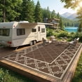 thumbnail image 2 of Outdoor Rug – Reversible Waterproof Plastic Straw Mat – UV-Resistant, Washable & Non-Shedding – Deck, Porch, Balcony, Backyard, Camping & RV, 2 of 8