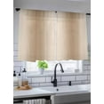thumbnail image 5 of Khaki Gradient Sheer Curtains 45 Inch Long 2 Panels, Ombre Light Filtering Rod Pocket Semi Sheer Curtains, Sheer Voile Drapes for Living Room Bedroom, 52"x45", 5 of 5