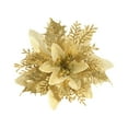 thumbnail image 1 of Flor de Pascua con purpurina,Flores artificiales de flor de pascua con purpurina navideña,Adornos de árbol de Navidad para corona de fiesta de boda,Flores Artificiales Navidad Glitter Dorado mayimx Flor de Pascua con purpurina, 1 of 9