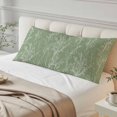 thumbnail image 4 of Sage Green Botanical Body Pillow Cover 20 x 54 Inch Decorative Pillow Cover Vintage Floral Plants Branch Lumbar Pillowcase Seasonal Rectangle Cushion Case for Couch Sofa Bed Living Room, 4 of 9