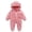 Pink, variant on GYRATEDREAM Newborn Baby Jumpsuit Outfit Infant Snowsuit Winter Coat Fleece Hooded Romper Jumpsuit Boys Girls Onesie Warm Bodysuit for 0-12 Months