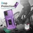 thumbnail image 5 of Funda para GANGXUN Motorola Moto G Power 2023 - Soporte metálico, Función magnética, Morado, 5 of 5