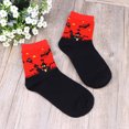 thumbnail image 2 of Chaussettes Style Halloween en Coton pour Femmes Filles (Rouge), 2 of 8