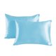 thumbnail image 1 of Nvzi Funda de almohada de seda sintética de 3 piezas Comienza la noche de tus sueños con esta funda de almohada cómoda y transpirable de 20,08 x 35,83 pulgadas (azul claro), 1 of 5