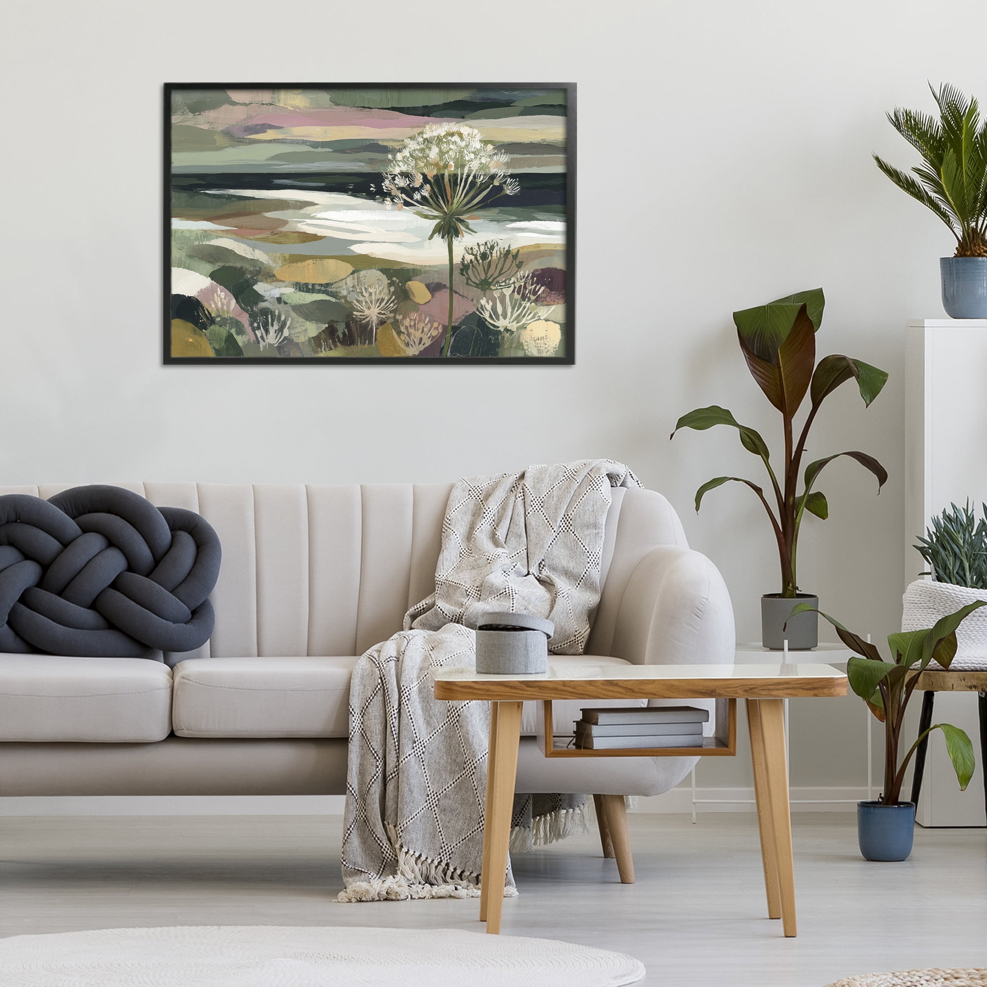 Stupell Industries Dandelion in Misty Meadow Black Framed Giclee Art, design by Chromatic Storm Studio