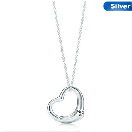 KABOER New Style Jewelry Necklace Silver Color Peach Heart-Plated Pendant Necklaces Best Friends Gifts For