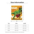 thumbnail image 5 of Hirioo Cool Dinosaur Playing Guitar for Flannel Blanket, Cozy and Warm Throw for Bed or Couch ,Perfect for All Seasons-40"x30", 5 of 6