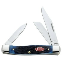 Case Medium Navy Blue Bone Stockman Pocket Knife