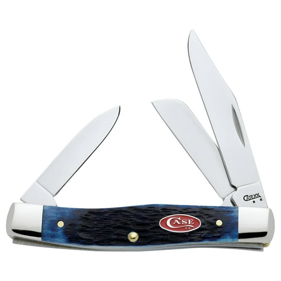 Case Medium Navy Blue Bone Stockman Pocket Knife