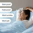 thumbnail image 6 of CGK Linens 2-Piece Premium Duvet Cover Set - Twin Size Soft Comforter Cover With Zipper & Matching Pillowcases, Light Blue, 6 of 7