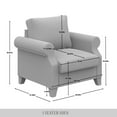 thumbnail image 2 of Castle Place Linen Upholstered Arm Chair, Beige, 2 of 7