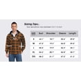 thumbnail image 5 of GIRUNS Men's Plaid Shirts Jacket Fleece Flannel Lined Long Sleeve Shirts Sherpa Button Down Coat With Hood Black Orange XL, 5 of 9
