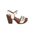 thumbnail image 2 of Nature Breeze Vint-05 Women PU Perforated Wooden Platform Chunky Heel Sandal, 2 of 6