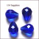 thumbnail image 1 of Imitation Austrian Crystal Beads Grade AAA K9 Glass Faceted Drop Blue 6x8mm Hole: 0.7~0.9mm, 1 of 1