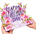 thumbnail image 3 of Happy Mothers Day Card, Mother's Day Pop Up Card, 3D Orchids, for Mom, Wife, Grandma - 5" x 7" Cover - Includes Envelope and Note Tag, 3 of 6